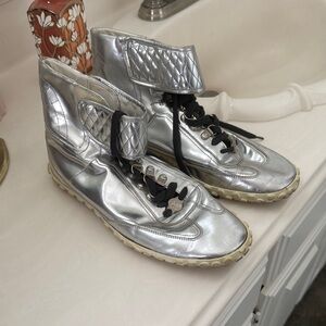 Balenciaga Silver High-Top Women's Sneakers